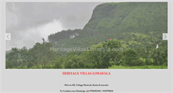 Desktop Screenshot of heritagevillaslonavala.com
